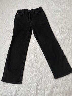 Hudson Jeans Black High-Rise Wide Leg